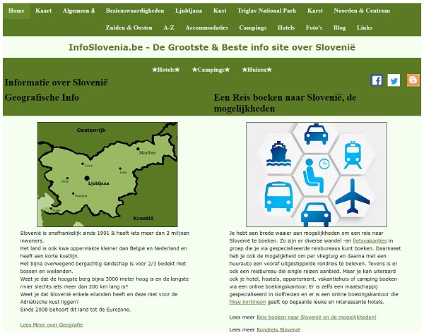 screenshot infoslovenia.be